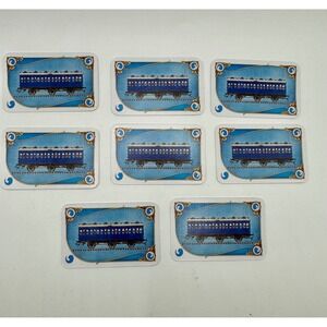 Days of Wonder Ticket to Ride Replacement Train Cards 8 Piece Blue Railway Set